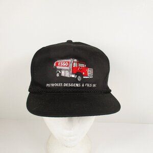 Vintage ESSO Petroles Gesgens & Fils Inc Hat Snapback Baseball 1980s Trucker Cap